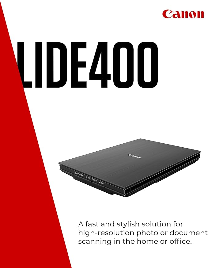 Canon CanoScan LiDE 400 Flatbed Scanner – 4800×4800 dpi Canon CanoScan LiDE 400 Flatbed Scanner – 4800×4800 dpi